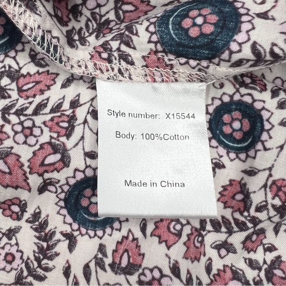 Xirena Sierra Shirt Ivory Blossom Floral Snap Front Western Style size XS - Picture 7 of 8